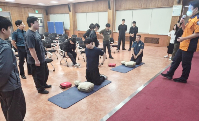 태백소방서, 태백경찰서 직원 대상 심폐소생술 등 응급처치교육 실시