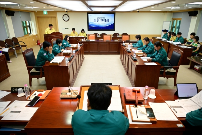 정선군의회, 8월 의원간담회 개최, 임시회 운영계획 및 현안사업 논의